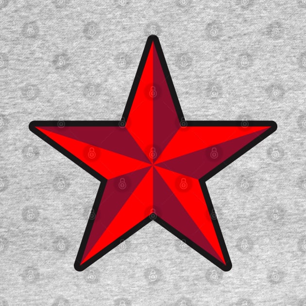 Red Star Outline / Étoile Rouge Contour / Estrella Roja Contorno by MrFaulbaum